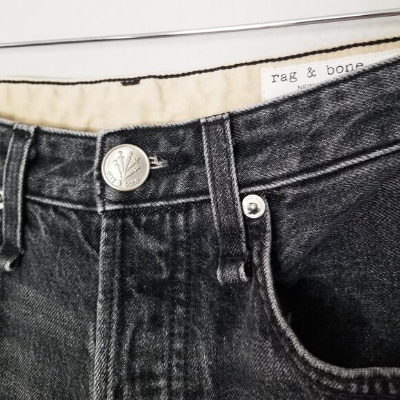 RAG & BONE Maya High Rise Ankle Straight Jeans 27 in Magic Faded Black Gray $325 - Picture 13 of 16